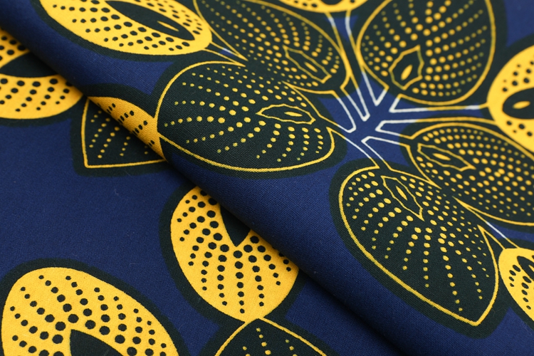 流行设计印花面料100% 纯棉经典非洲蜡印面料