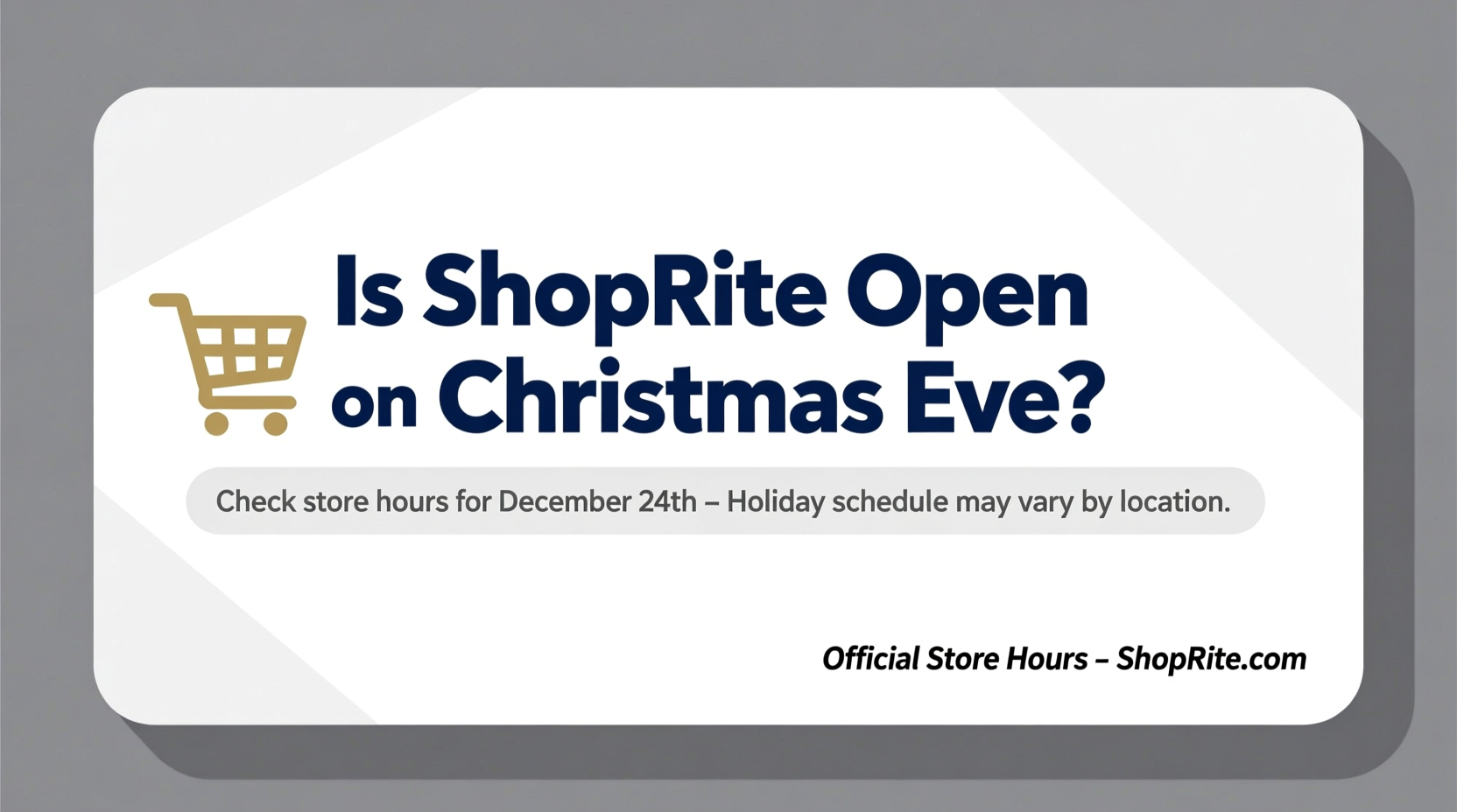 is shoprite open on christmas eve