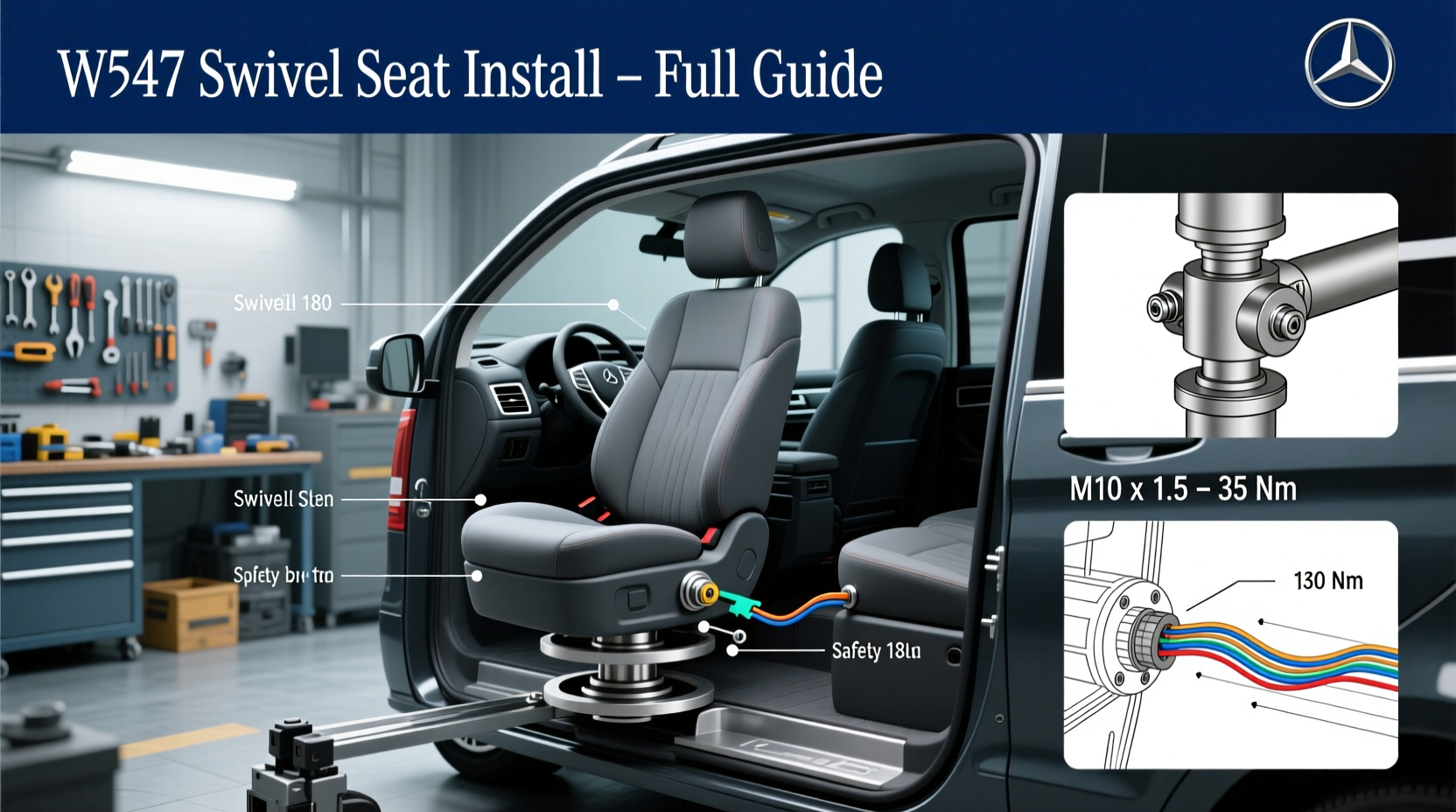 w447 swivel seat install
