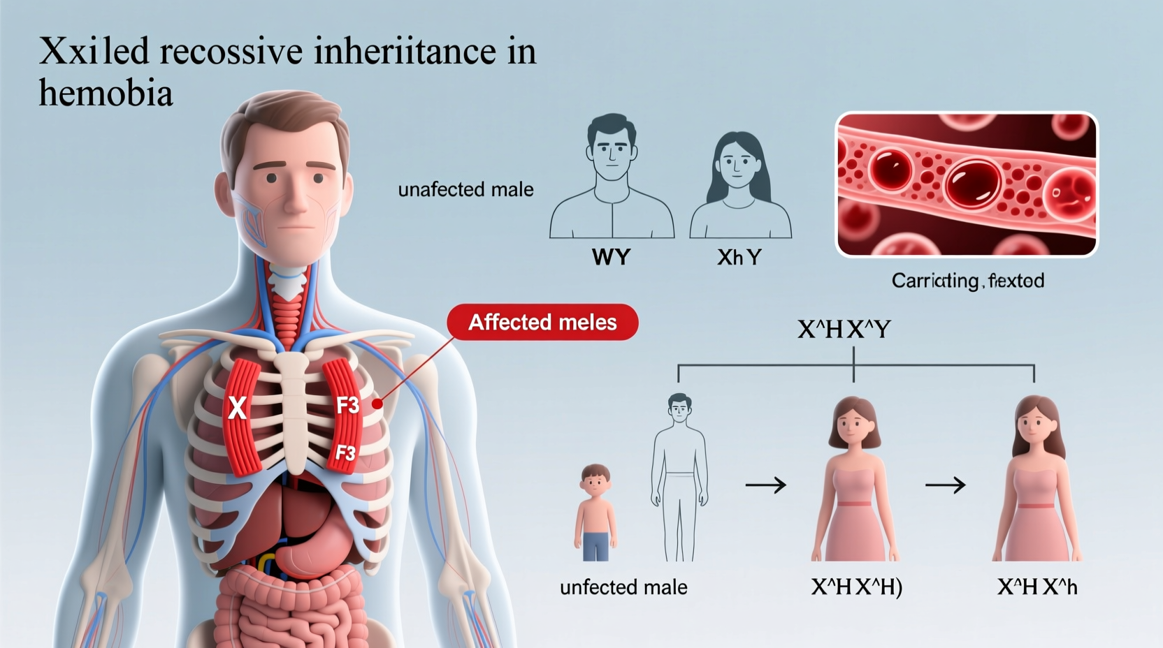 why hemophilia affects males more than females inheritance explained