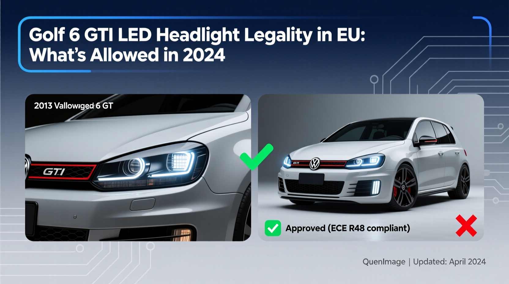 golf6gti led legality eu