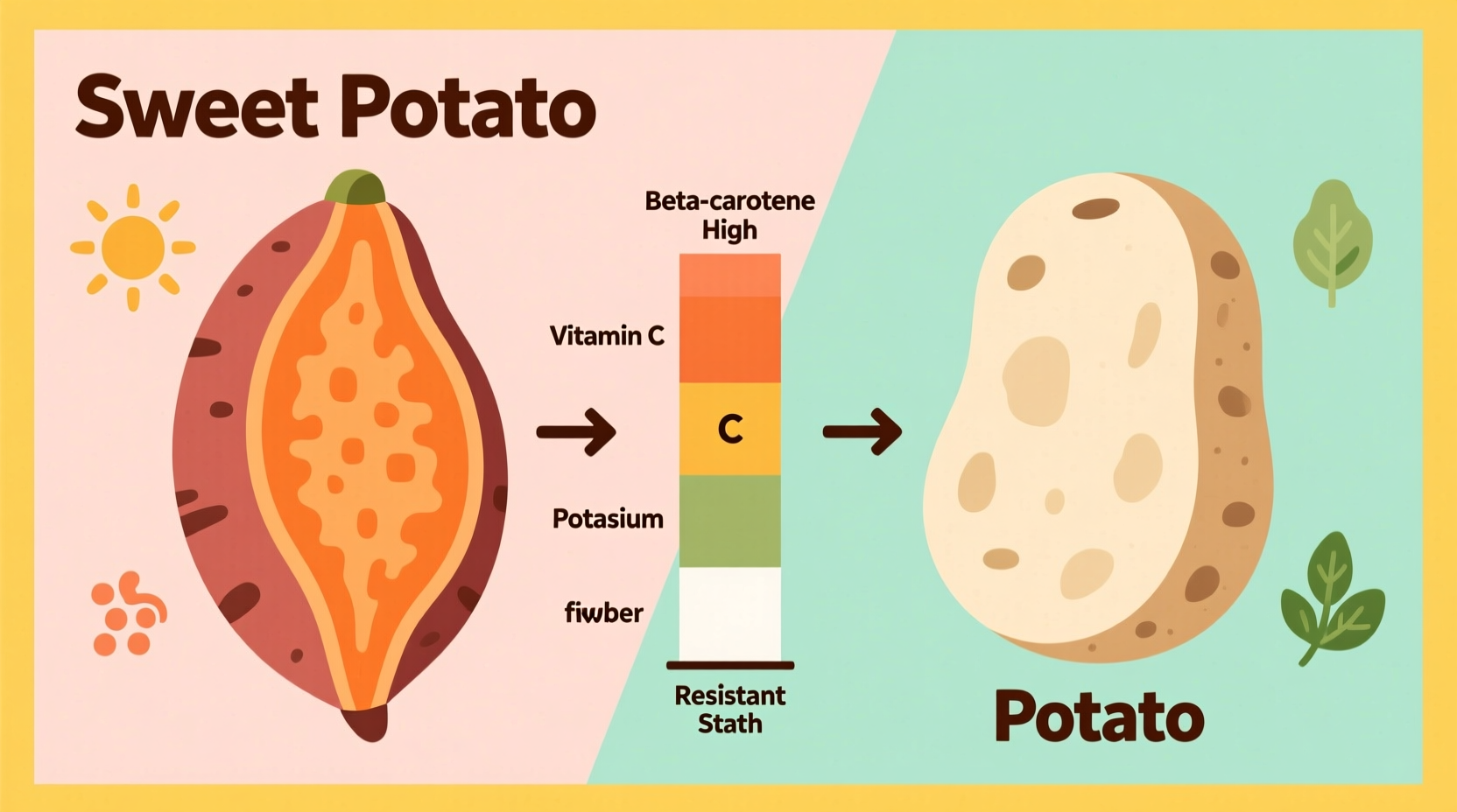 sweet potato vs potato nutrients