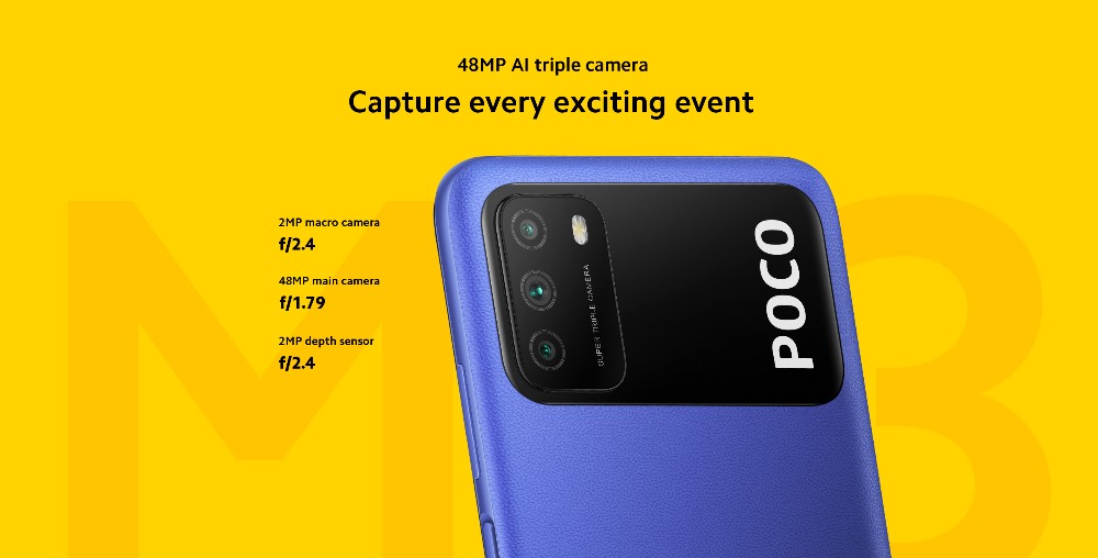 53 "显示6000mah电池48mp凸轮 - buy poco m3 mobile phone,redmi