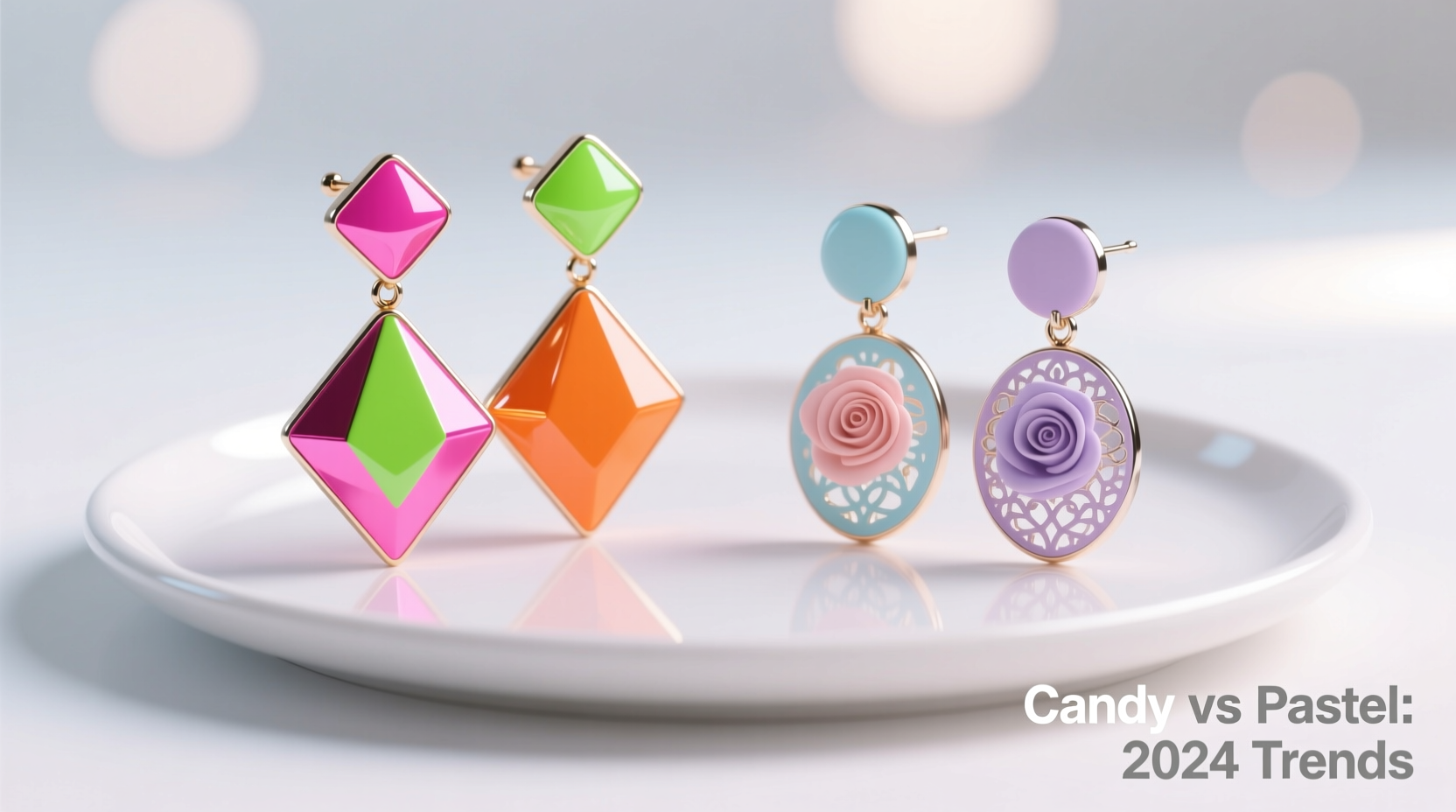 candy color vs pastel earrings which aesthetic is trending now