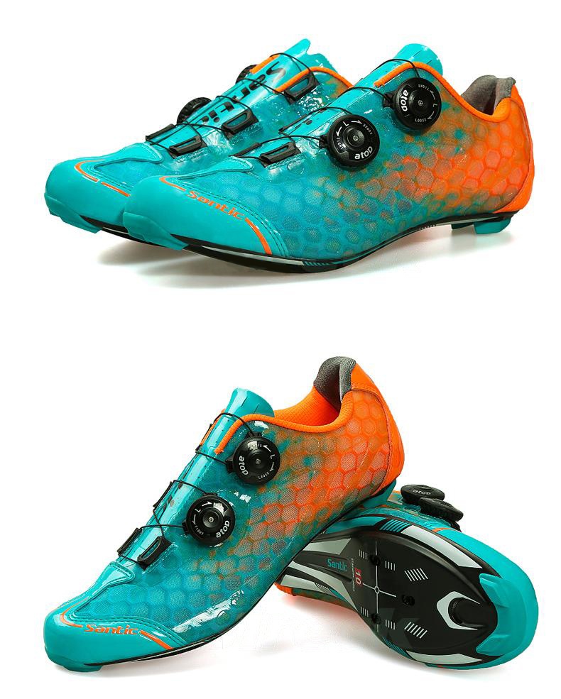 SANTIC Level 10 Carbon Fiber Ultralight Cycling Shoes Road Bicycle Sneakers Men's Pro Racing Zapatillas Ciclismo Bike Shoes