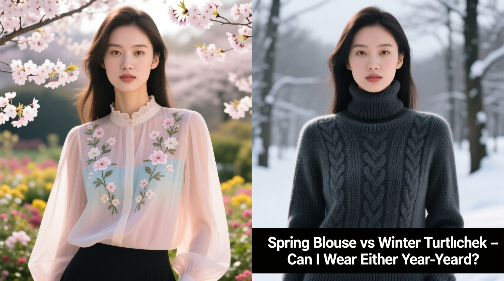 spring blouse vs winter turtleneck can i wear either year round
