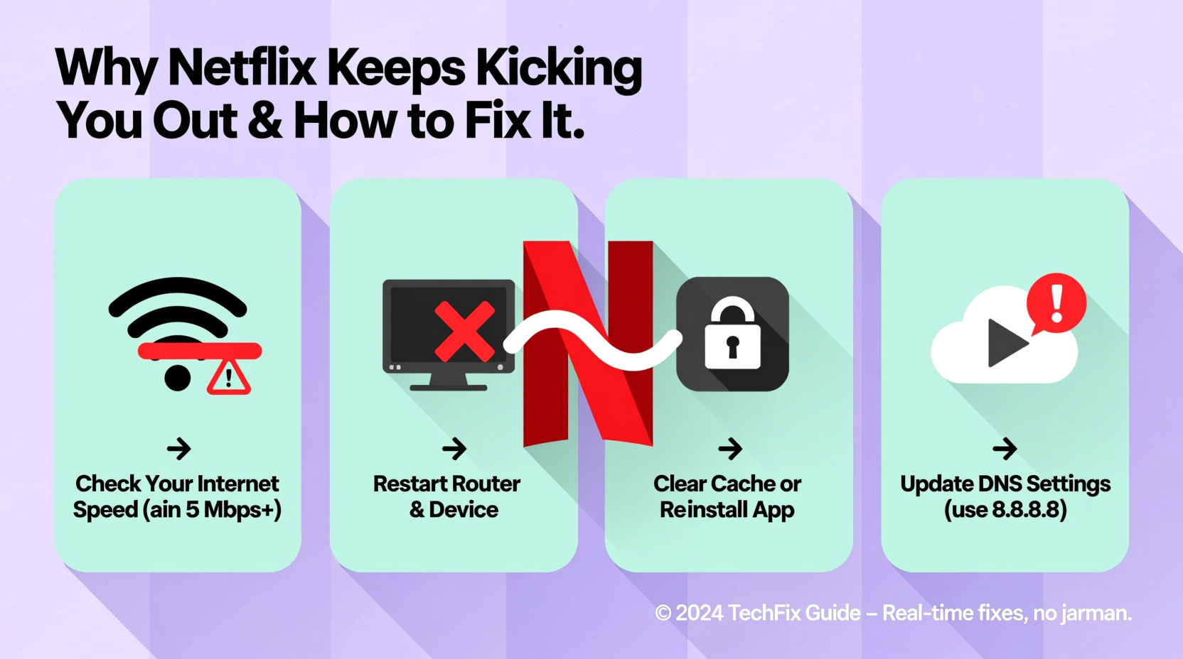 netflix keeps kicking me out reasons how to fix it