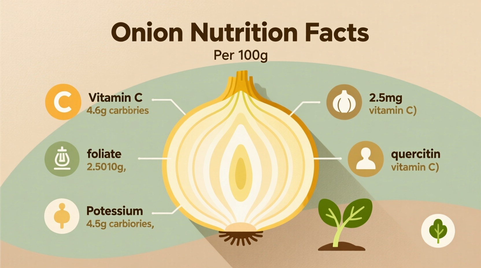 onion nutrition chart