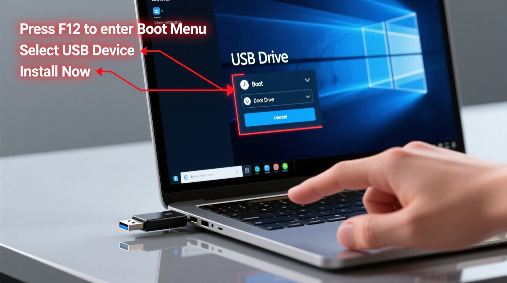 step by step guide to booting windows 10 from a usb drive for easy setup and recovery