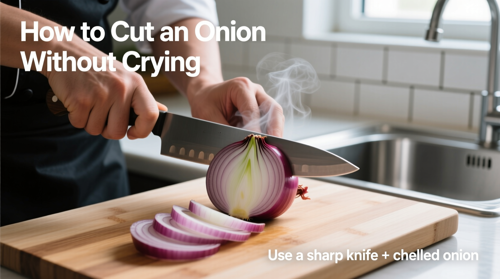 how to cut an onion without crying