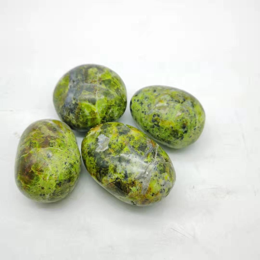 天然抛光愈合绿色蛋白石水晶棕榈石 - buy green opal
