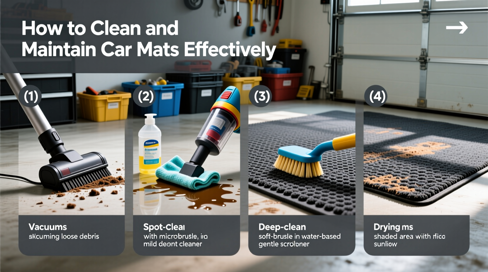 clean maintain car mat