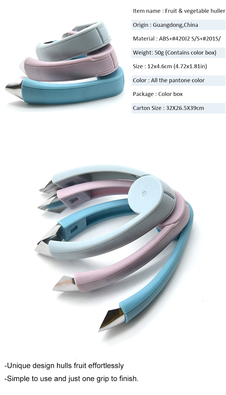 Multi Function Fruit & Vegetable Gadget Strawberry Huller Core Remover for Various Fruits