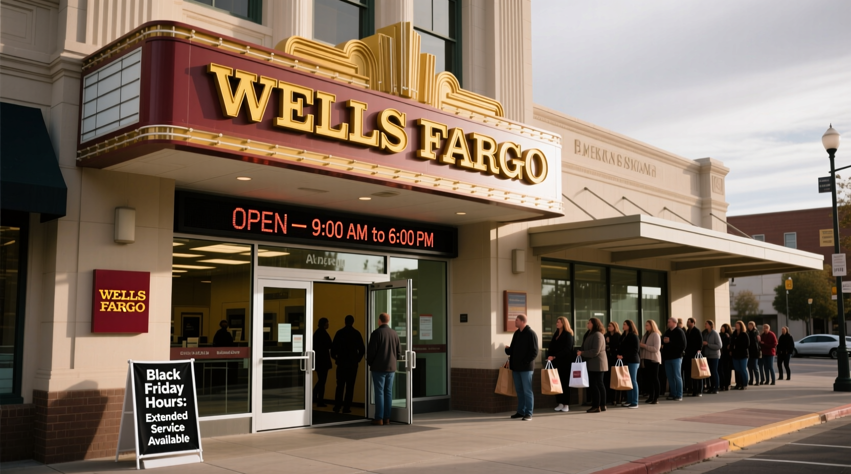 is wells fargo bank open on black friday