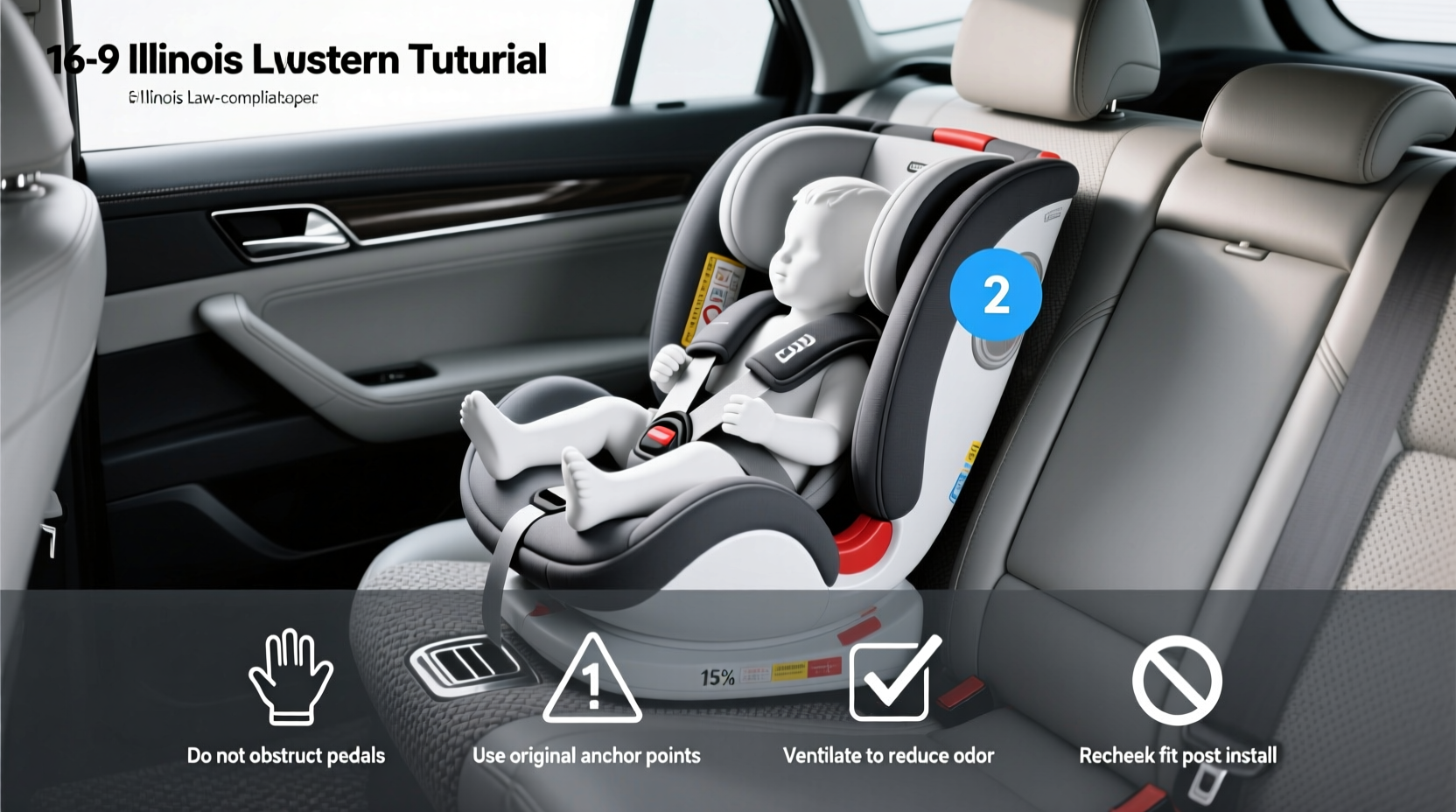 illinois law child car seat replacemtn accident