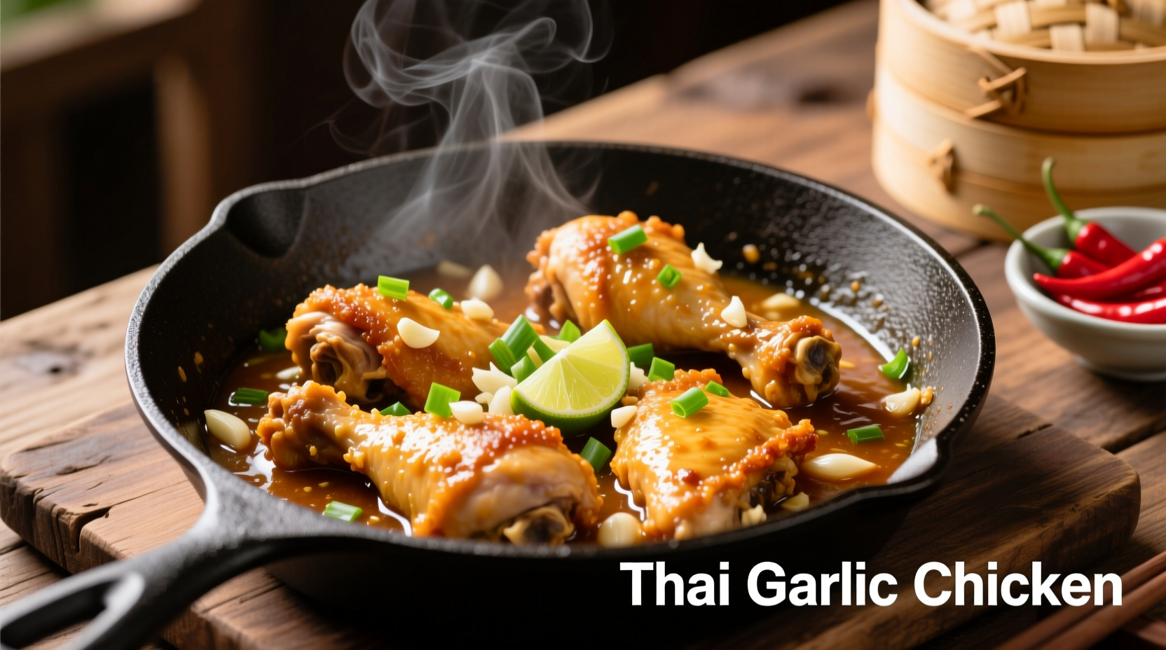 Authentic Thai Garlic Chicken Recipe in 25 Minutes