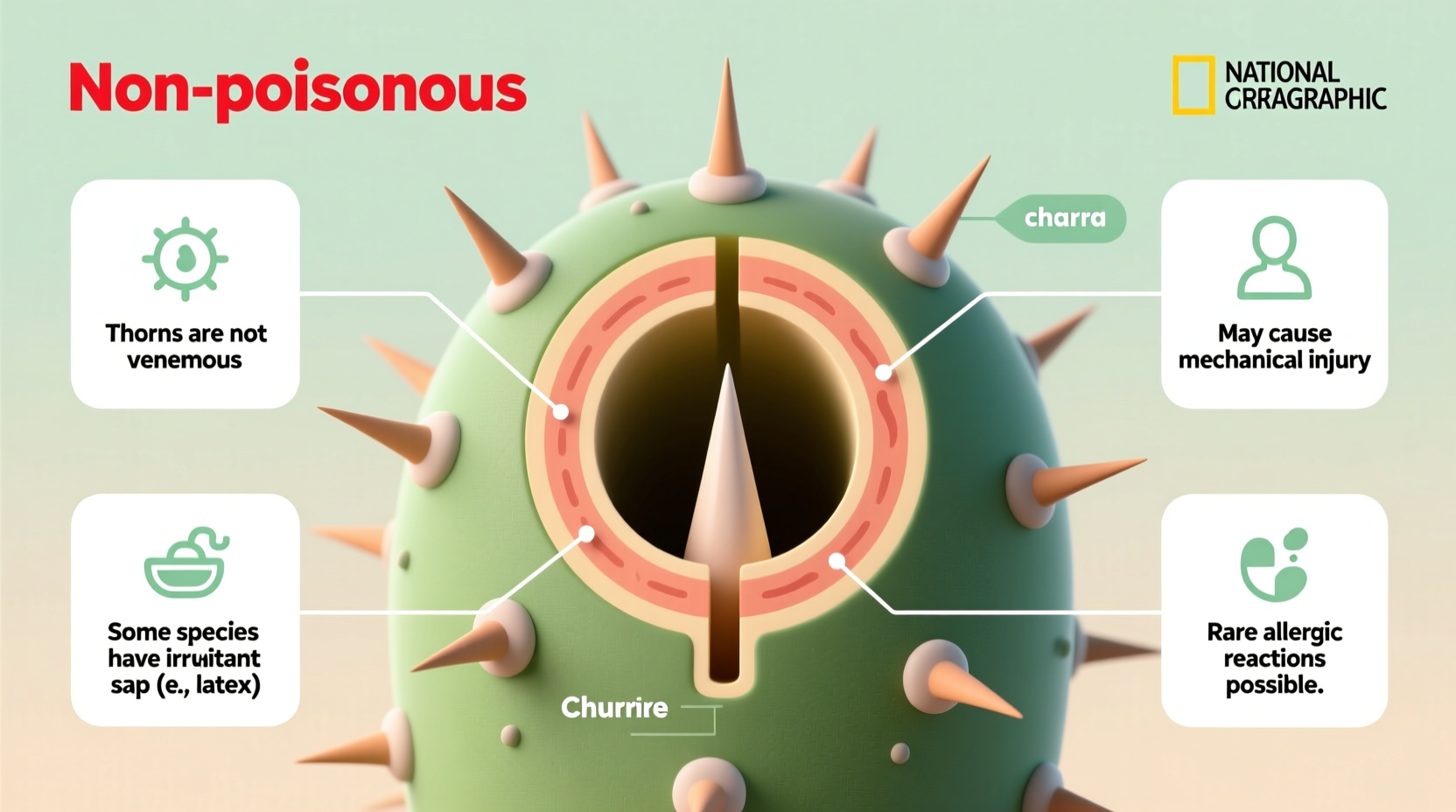 are cactus thorns poisonous