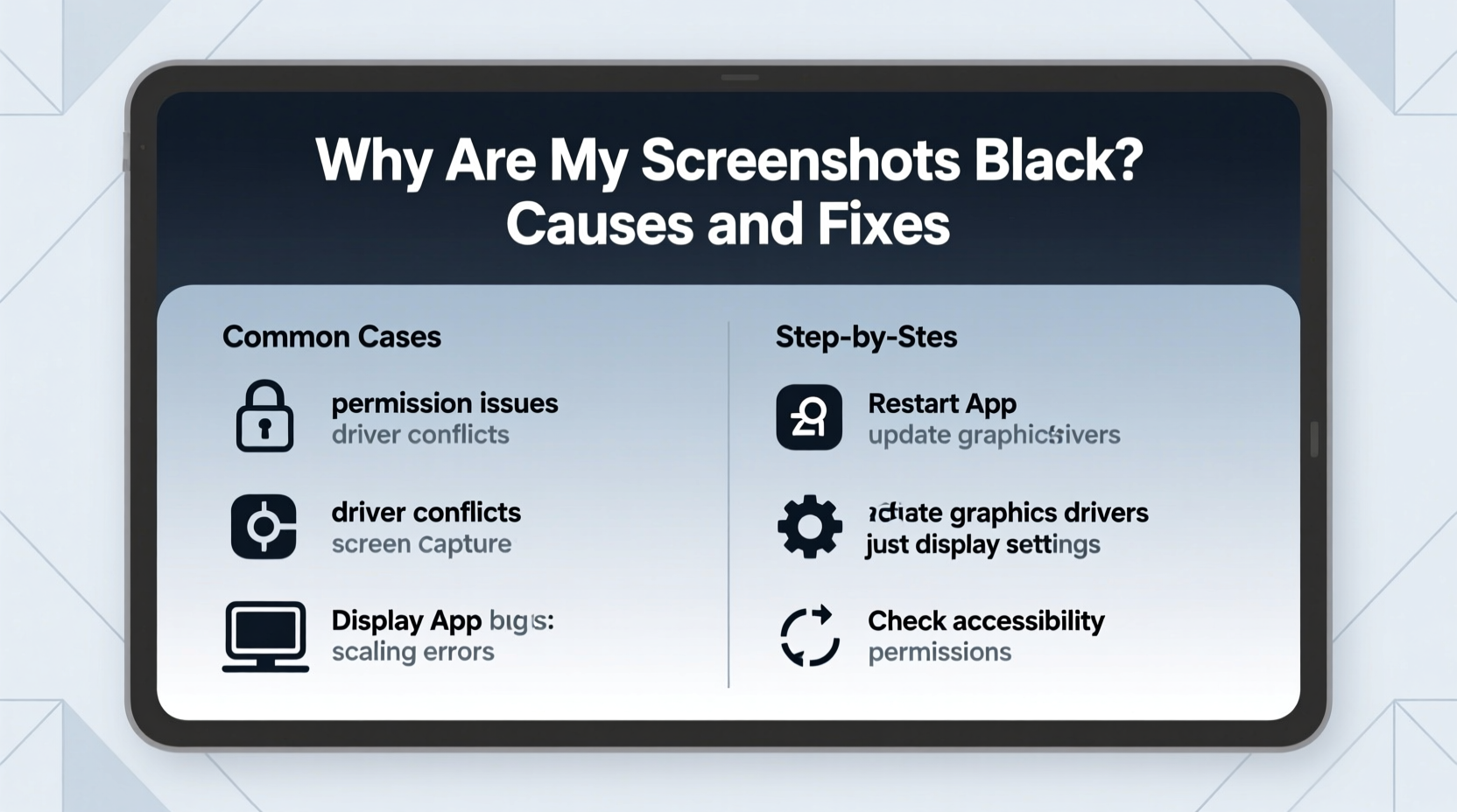 why are my screenshots black causes and fixes