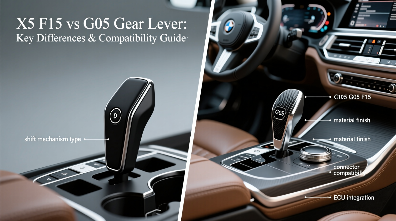 x5 f15 vs g05 gear lever