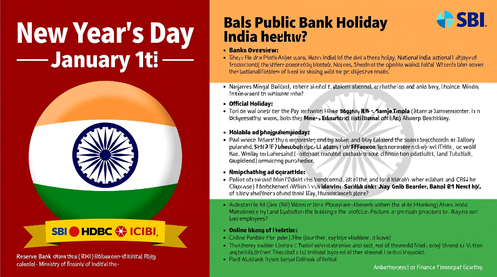is new year a bank holiday in india