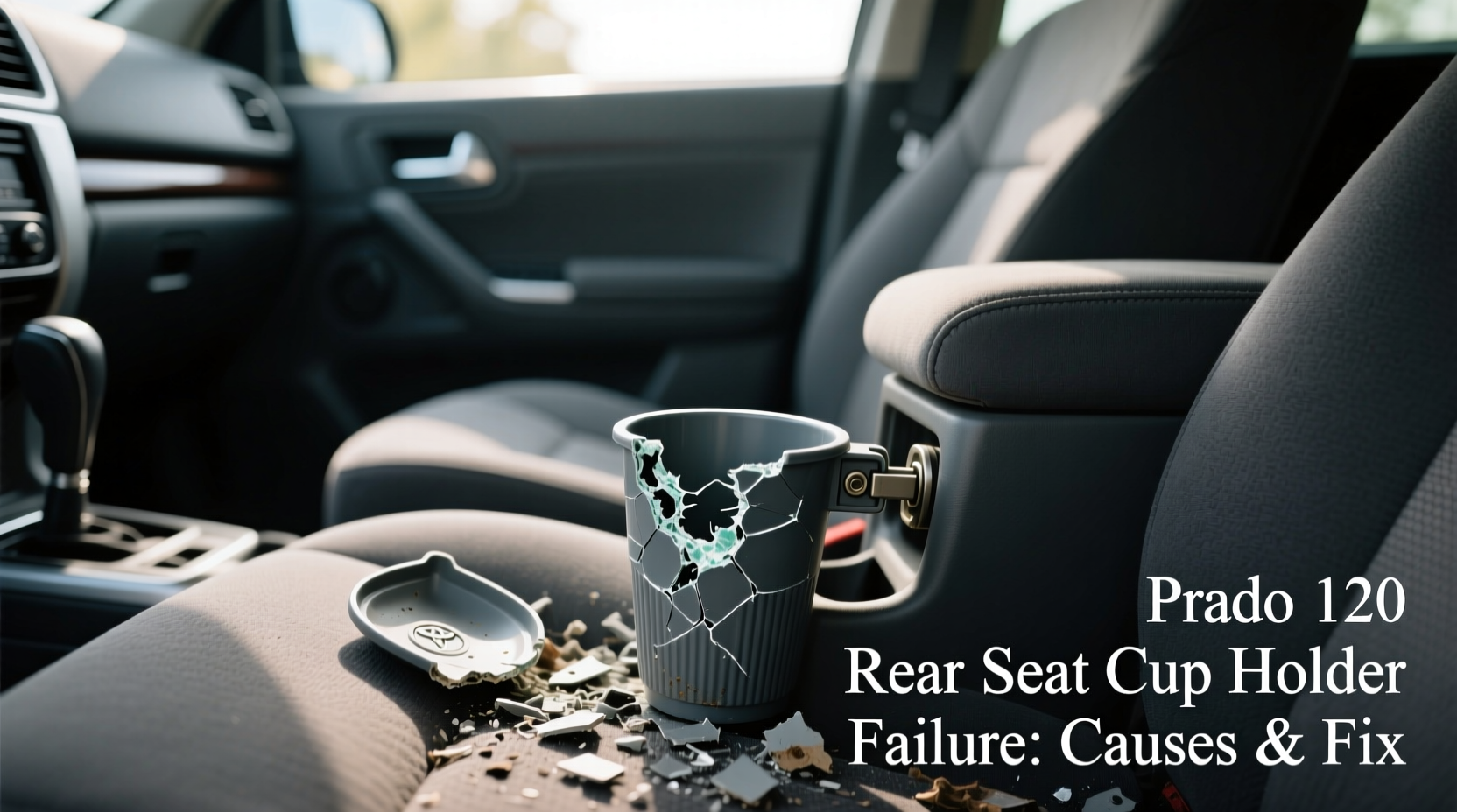 prado 120 back seat cup holder failure