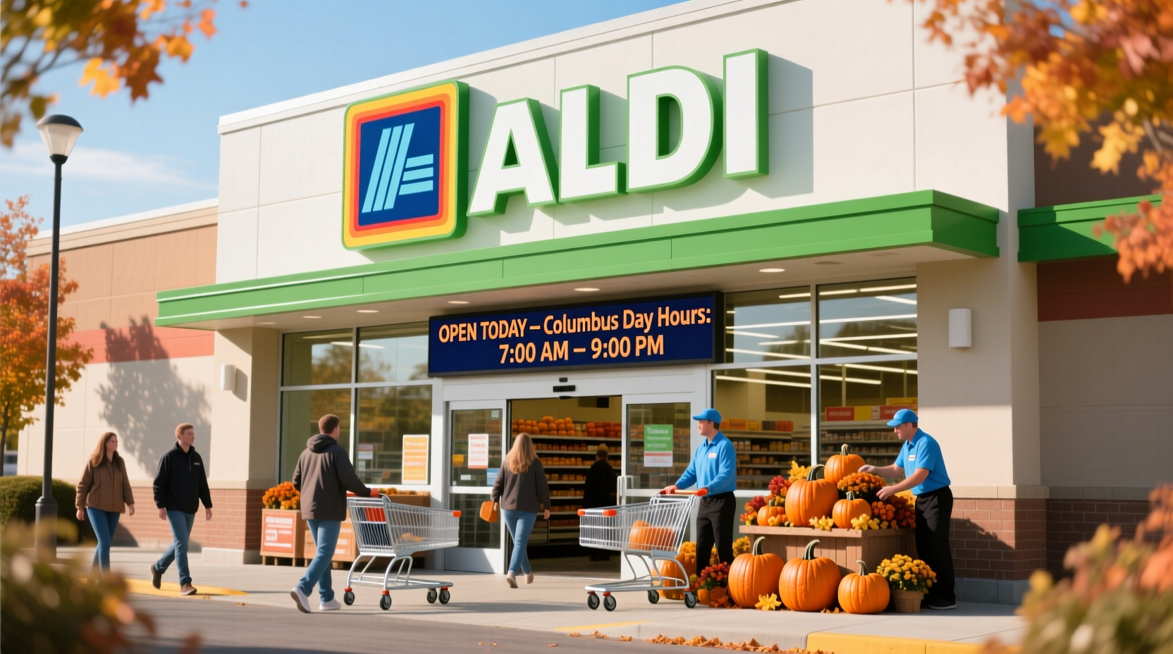 is aldi open on columbus day