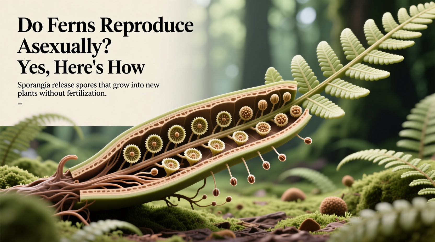 do ferns reproduce asexually