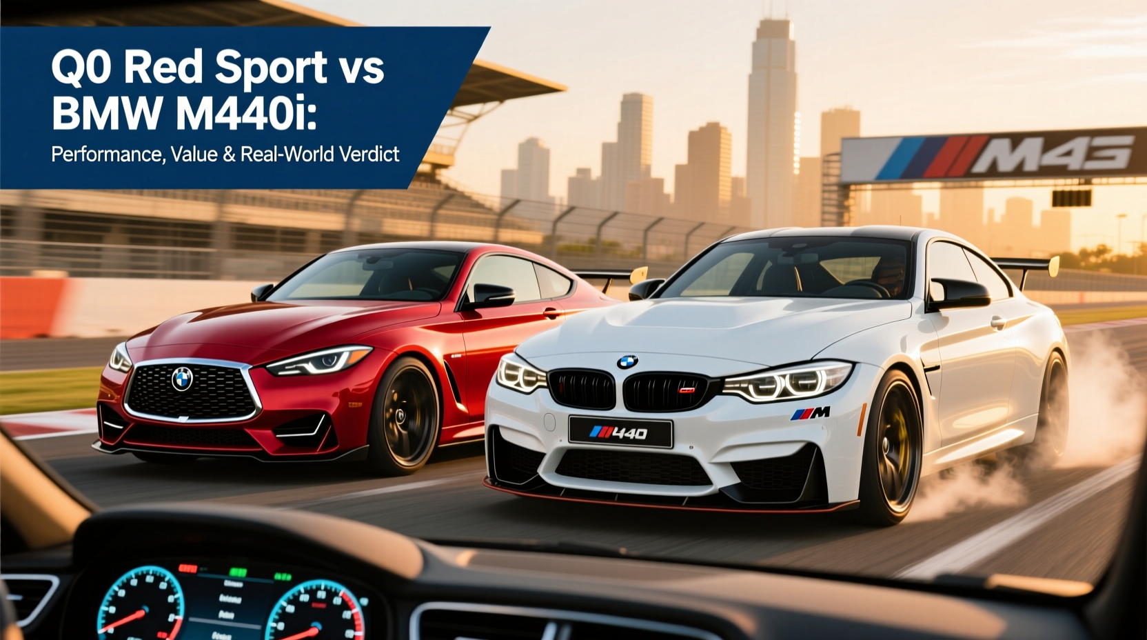 q60 red sport vs bmw m440i
