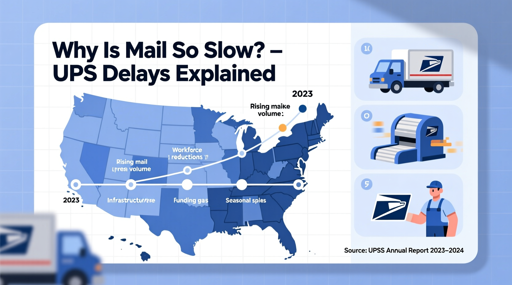 why is mail so slow recent usps delays changes explained