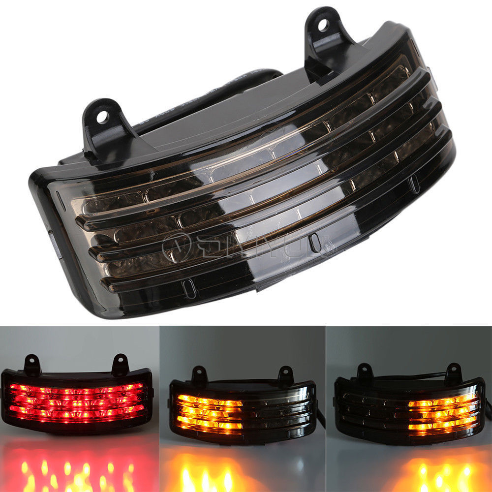 Motorcycle rear Tri-Bar Fender red LED Tail Brake turn signal Lights For harlry Street Glide FLHX FLTRX Touring