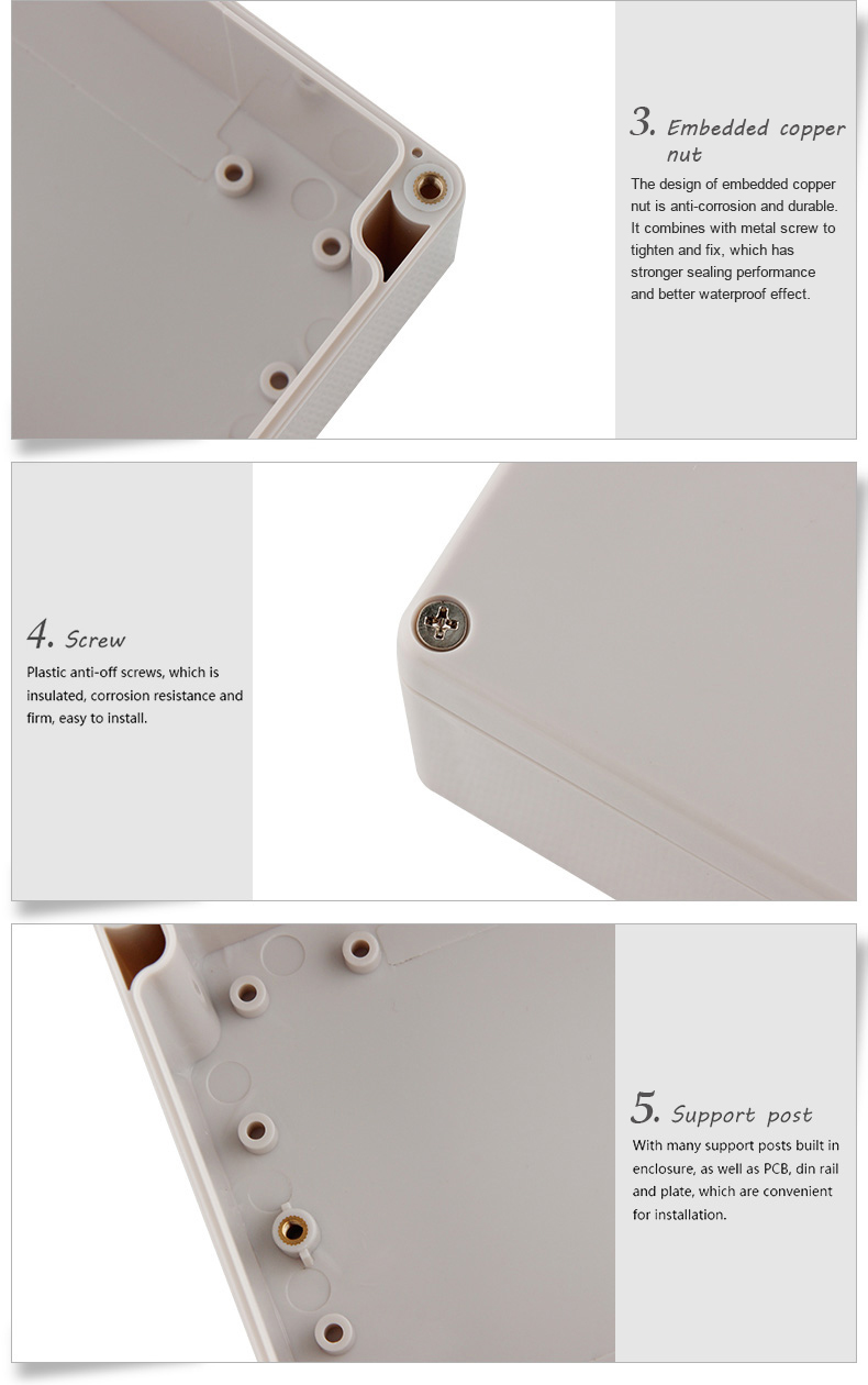 F Series ABS Wire Junction Box Waterproof Electronic Safe Case Plastic Boxes Plastic Organizer IP67 Waterproof Enclosure Box