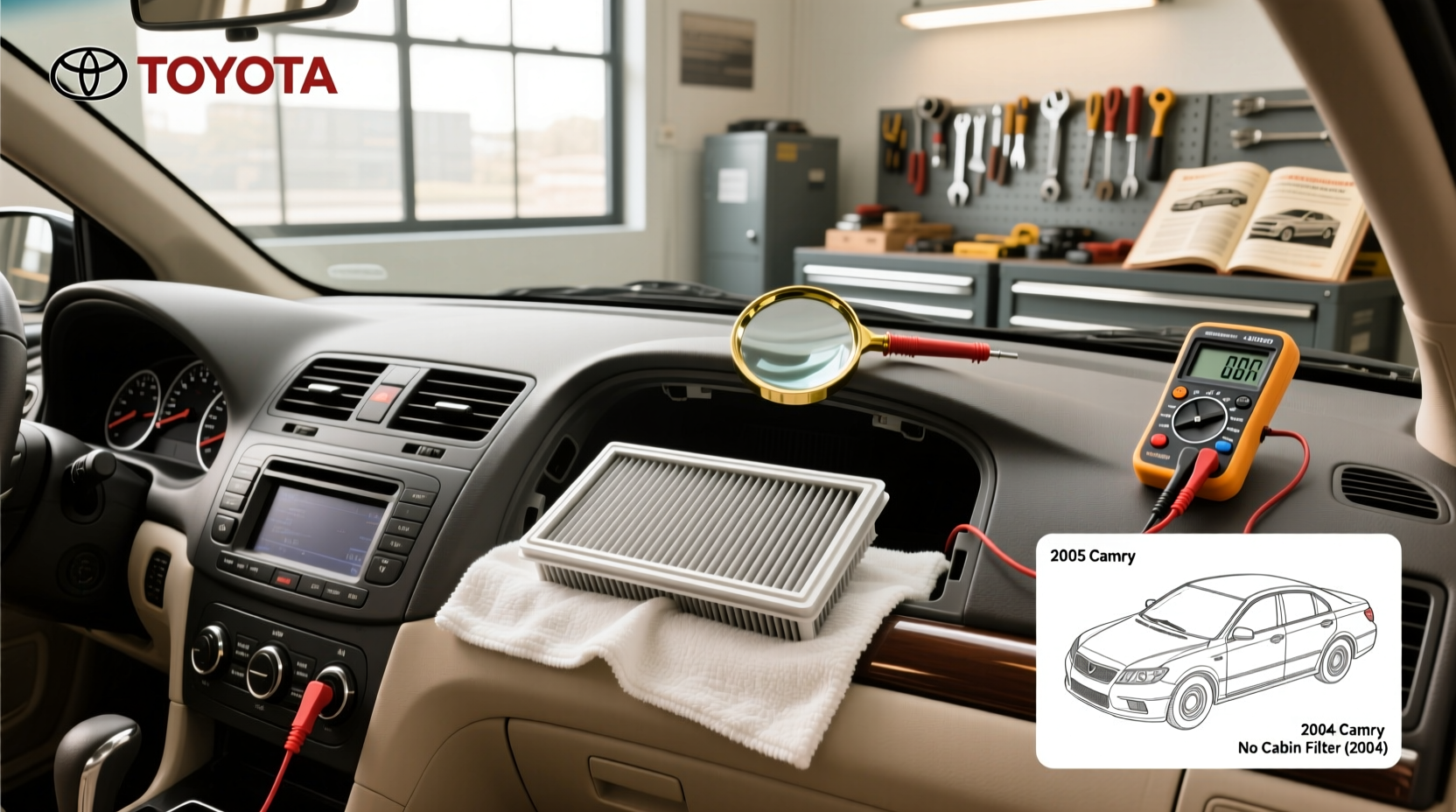 2004–2005 camry cabin air filter guide