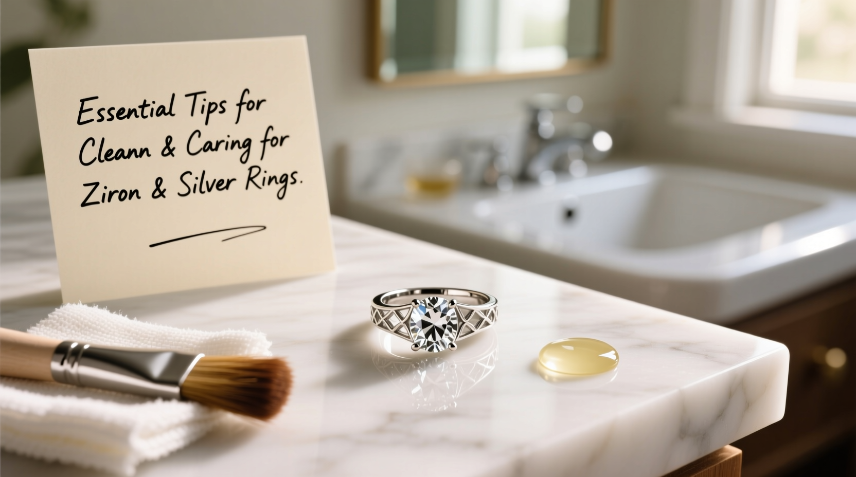 essential tips for cleaning and caring for zircon and silver rings safely at home