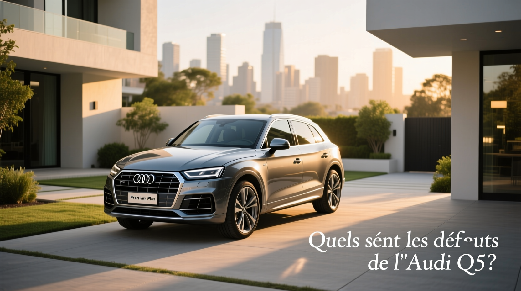 Close-up of Audi Q5 spare tire compartment showing factory label with PR codes