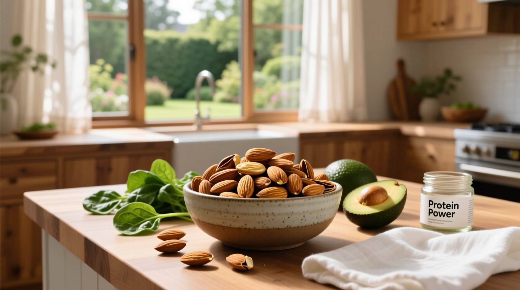 are almonds high in protein