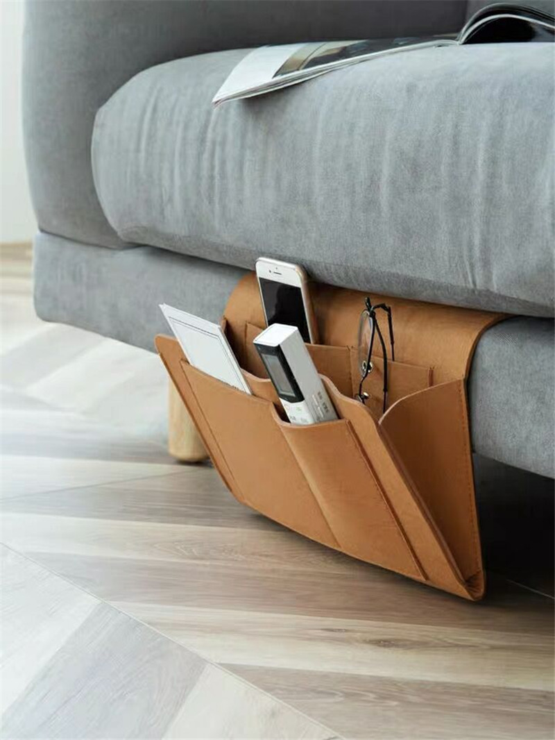 Organizzatore Da Letto In Feltro Con Tasche - Porta Telefono, Riviste, Telecomandi - Foto 5