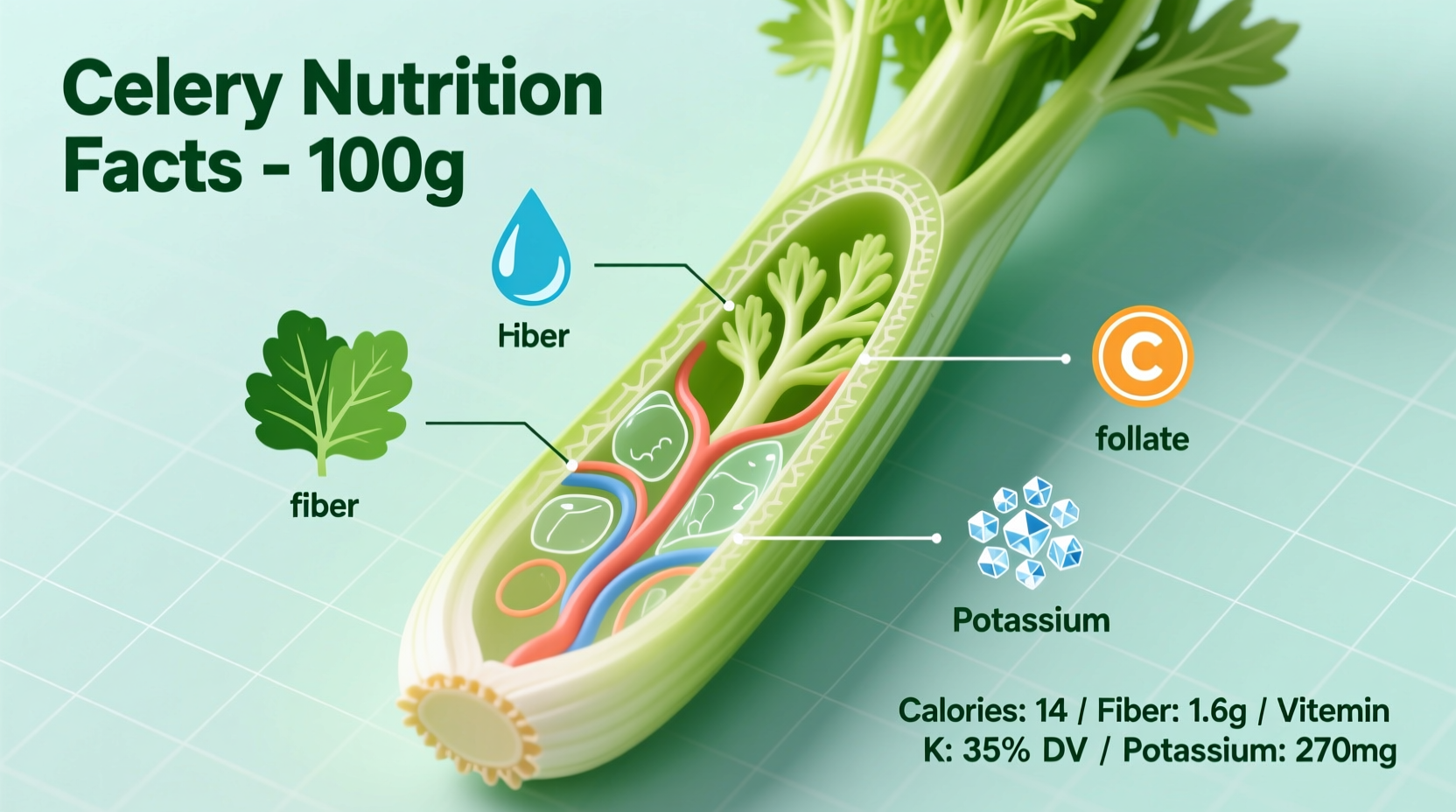 Celery Nutrition Facts: What Science Says About 100g