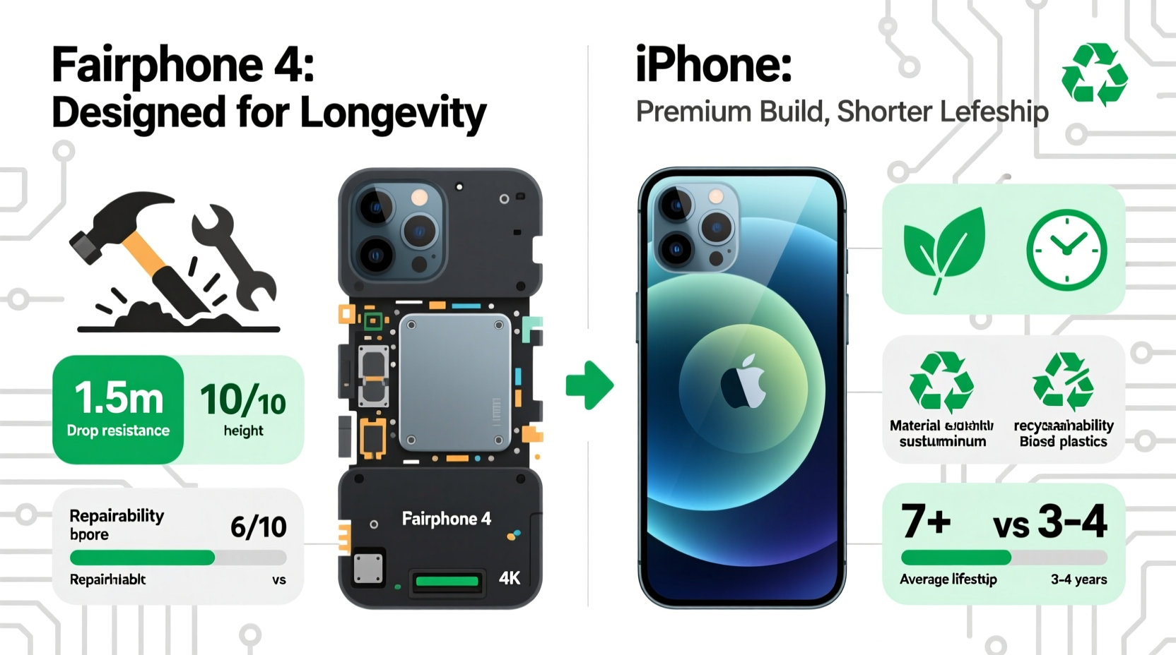 is fairphone 4 really more durable than the newest iphone or is that just marketing