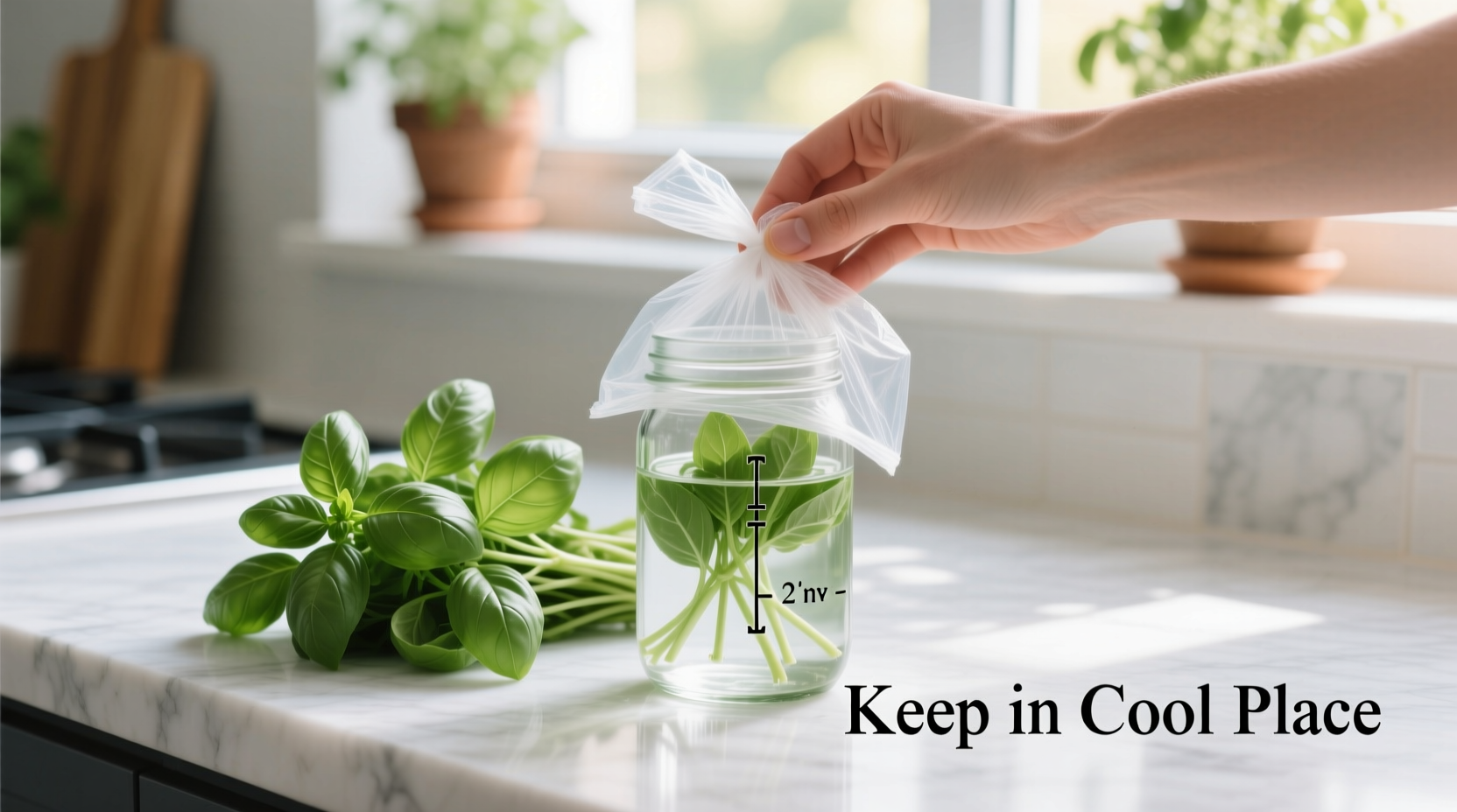 how do i store fresh cut basil