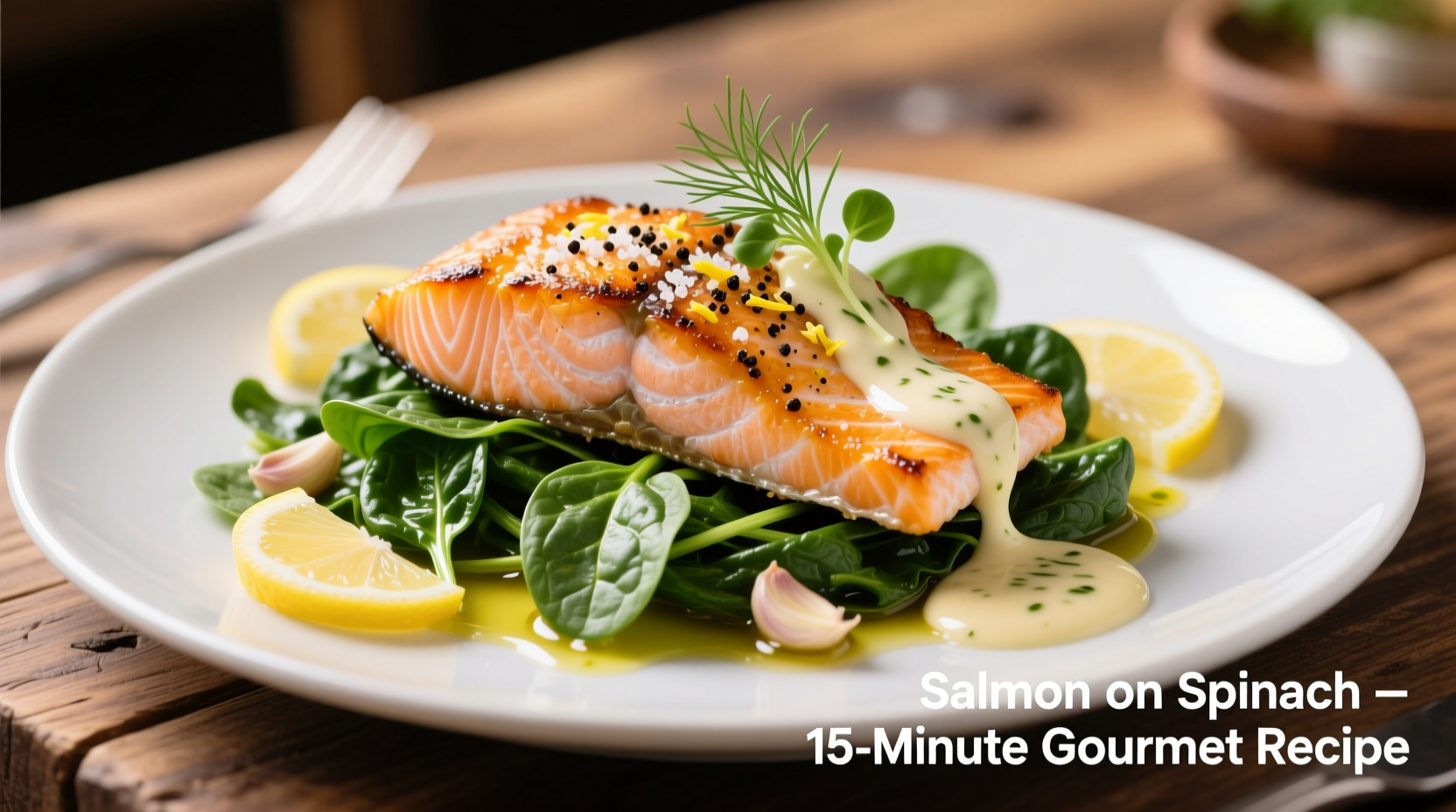 Perfect Salmon on Spinach Recipe in 20 Minutes