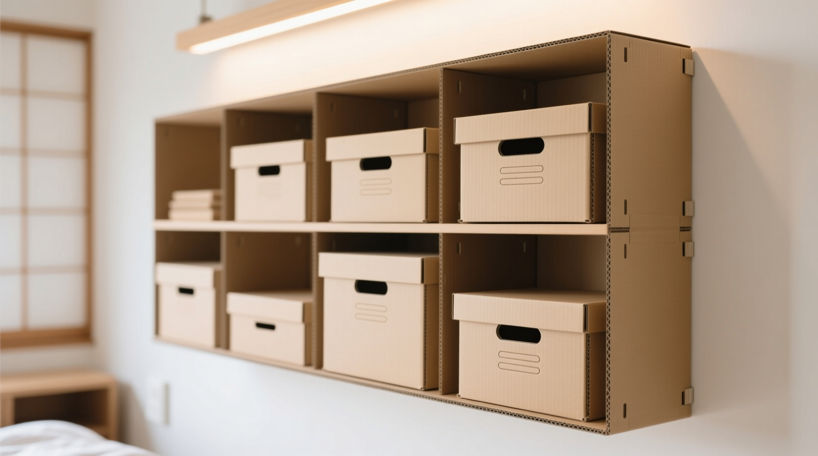make a cardboard box storage system