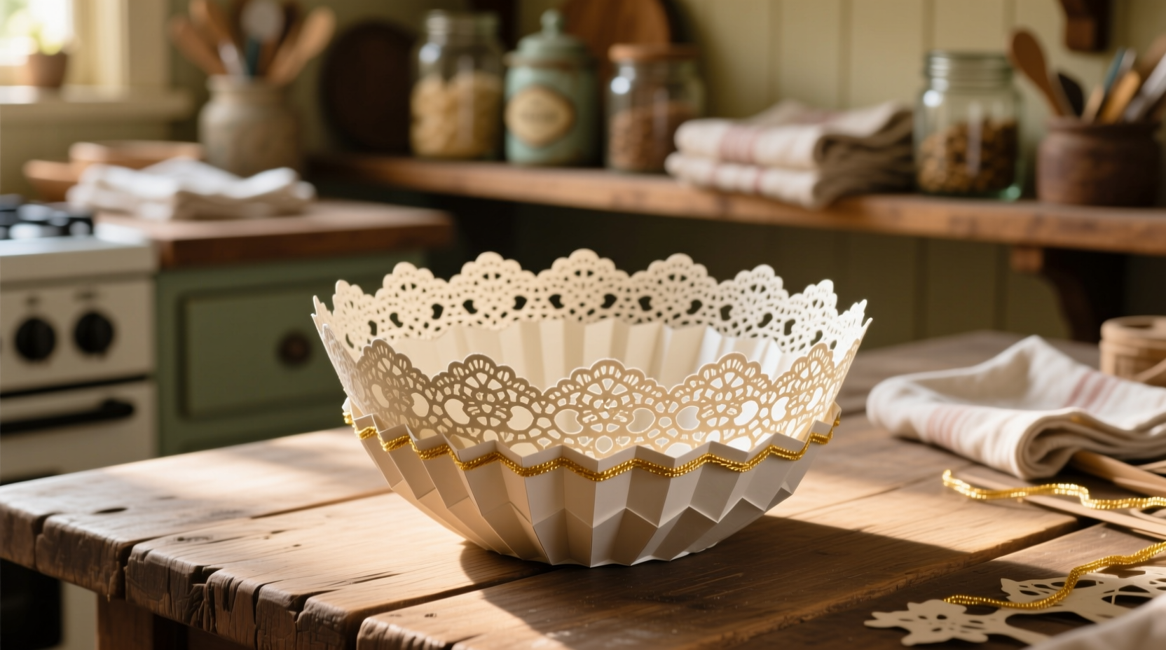 diy 99 cent doily bowl