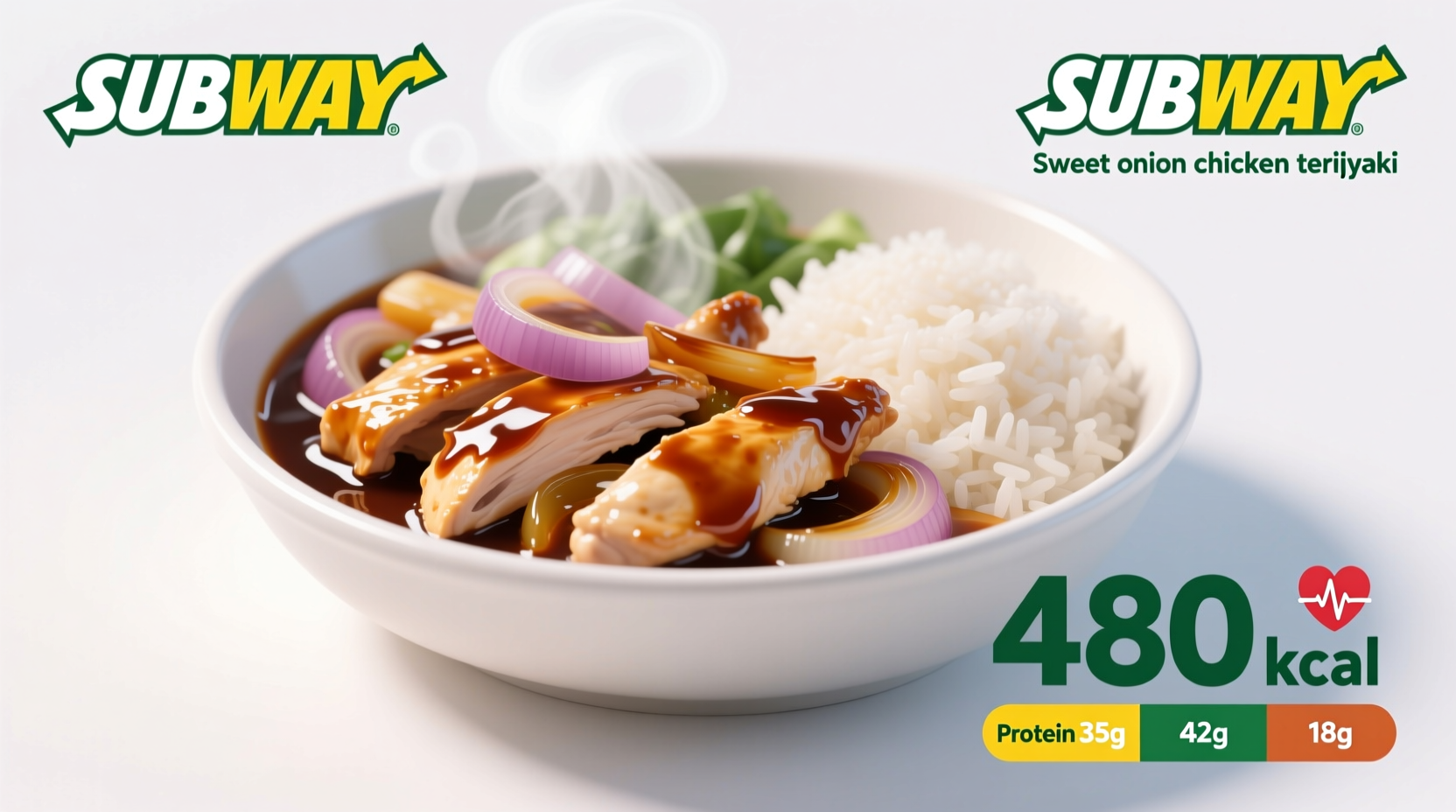 sweet onion chicken teriyaki subway calories