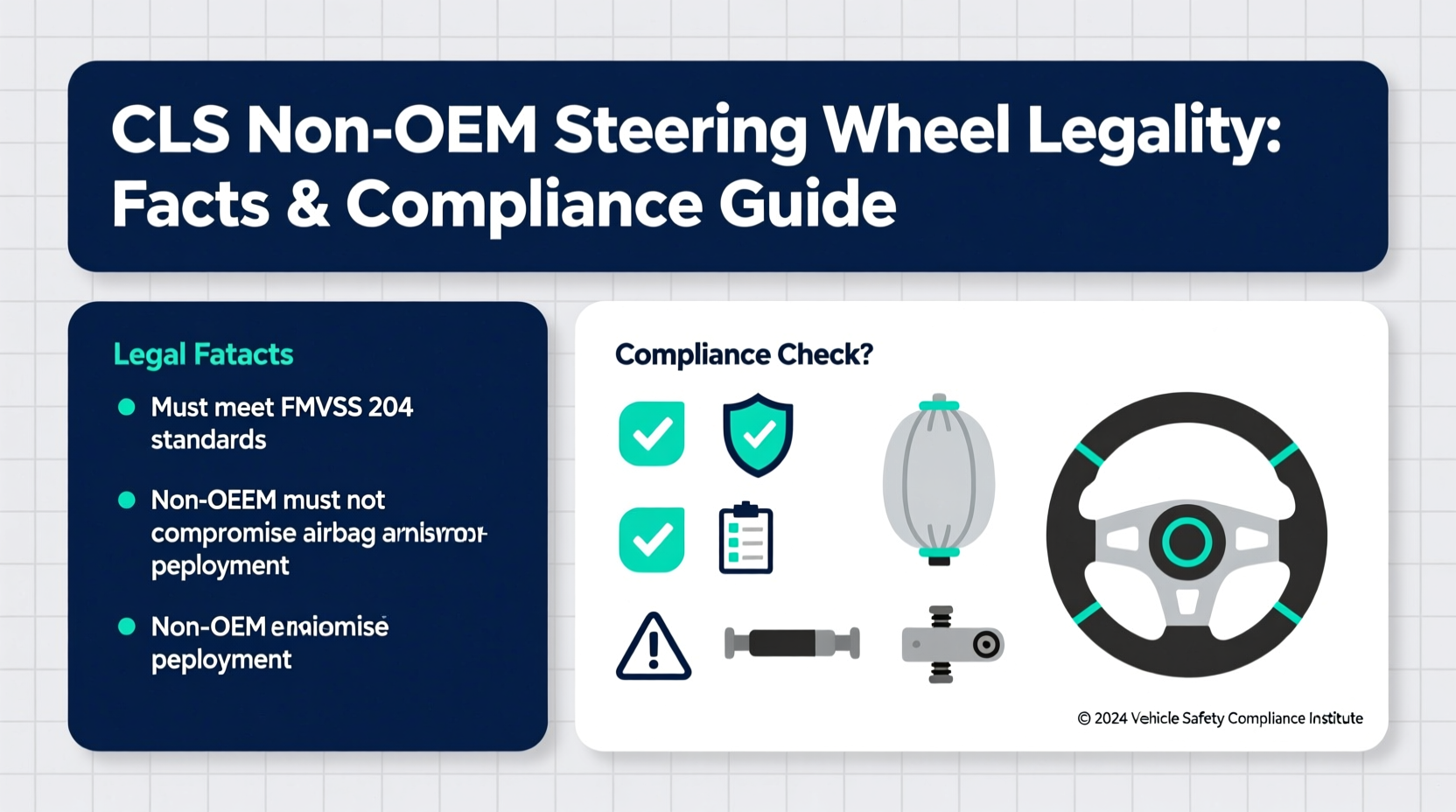 cls non oem steering wheel legality