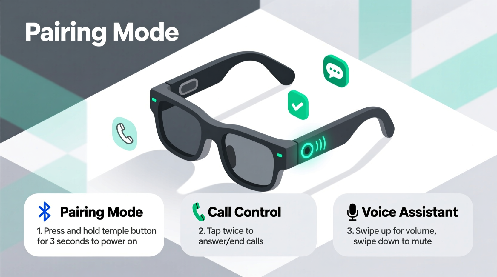 effortless call management with 3 in 1 bluetooth glasses a step by step guide