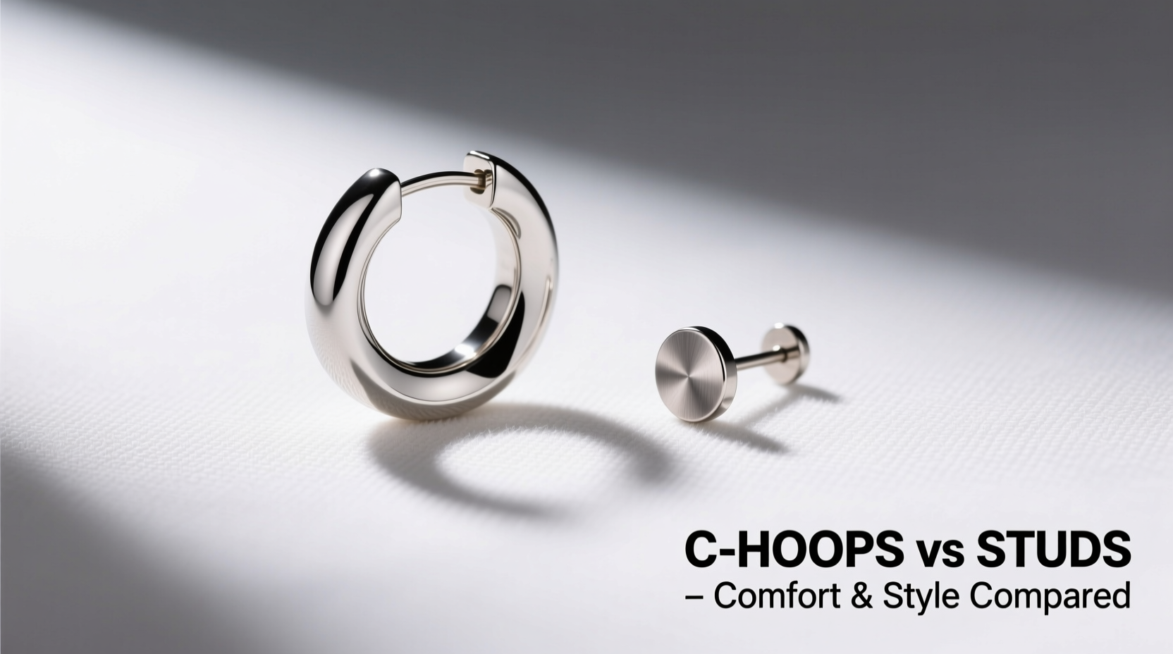 c shaped hoops vs studs are comfort and style even comparable