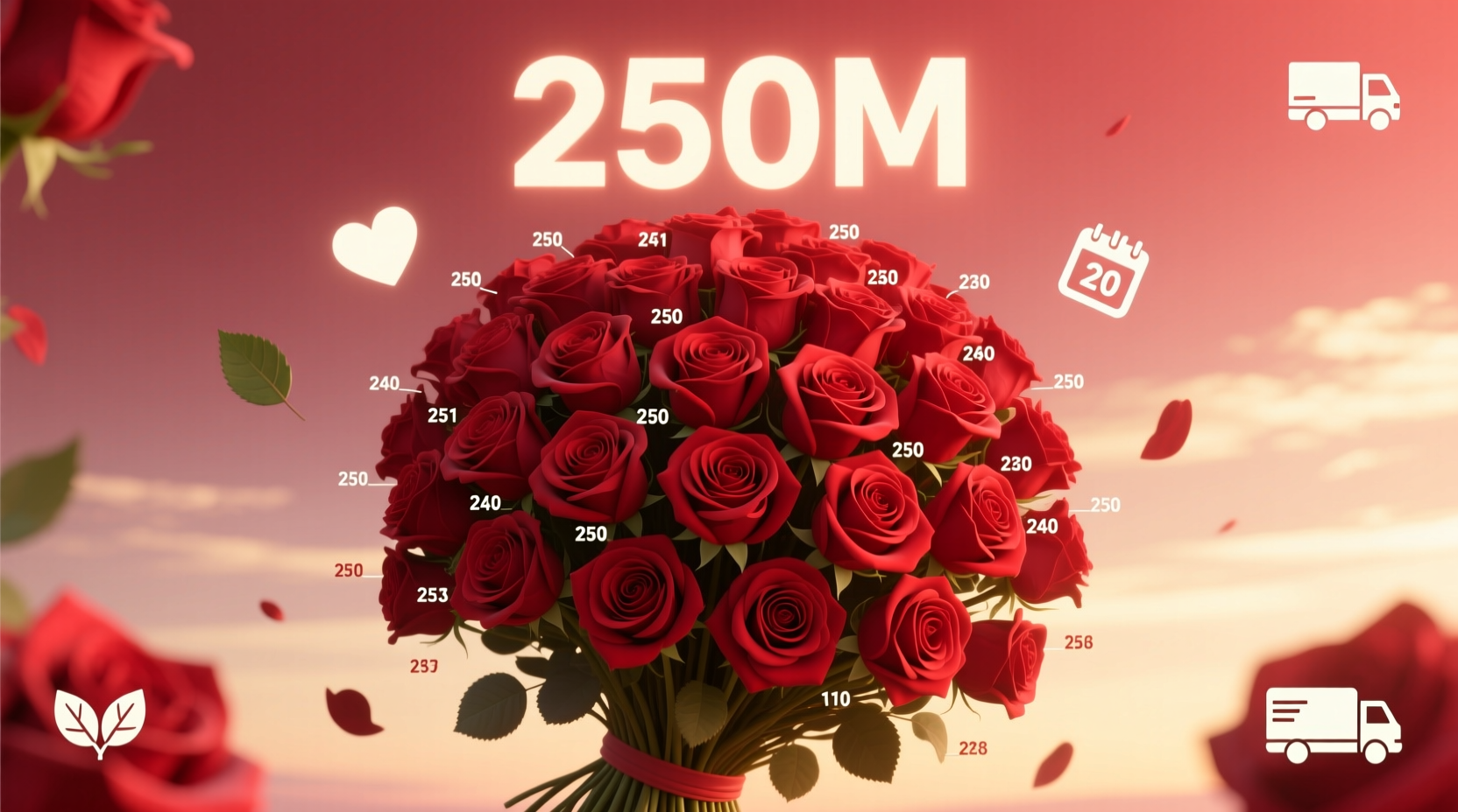 how many roses on valentines day