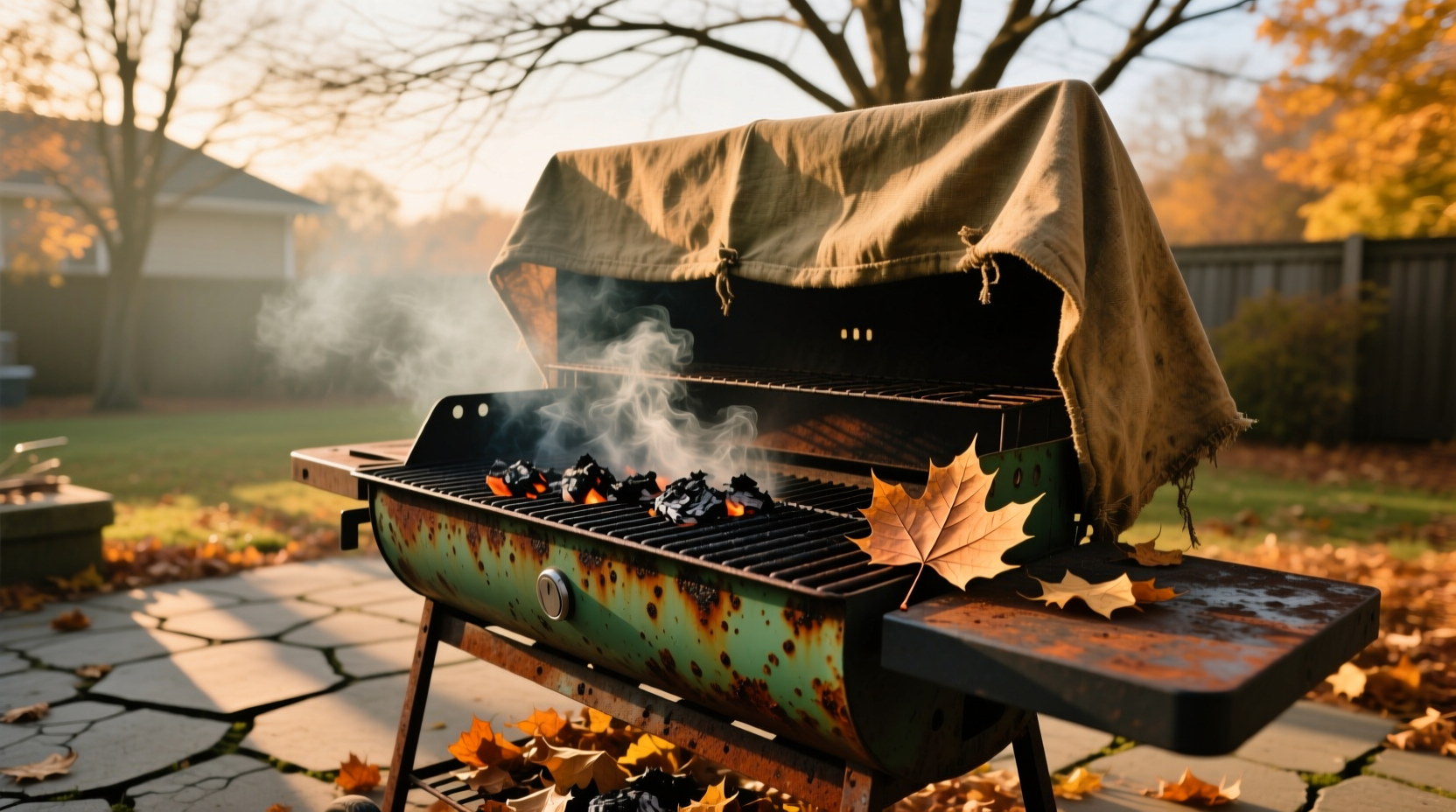 hold off from cleaning your barbecue grill until spring