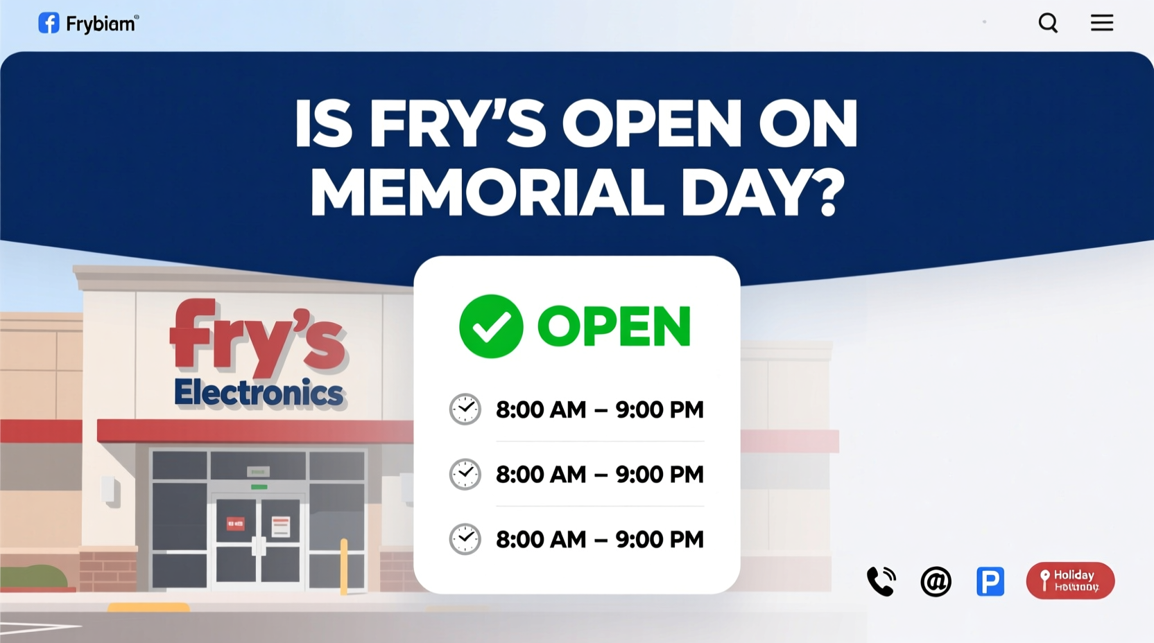 is frys open on memorial day