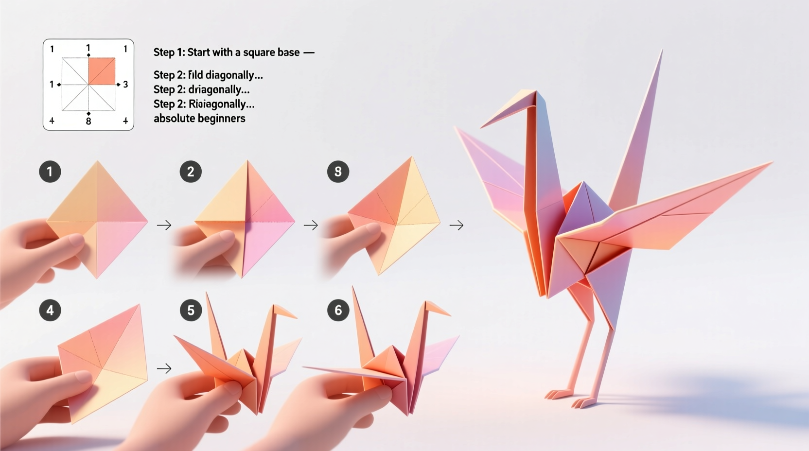 mastering crane origami a simple step by step guide for beginners